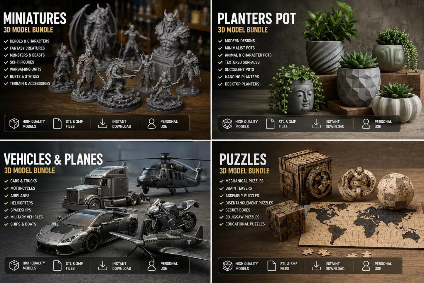Ultimate 3D Maker Bundle: 300,000+ STL Files (Lifetime Access)