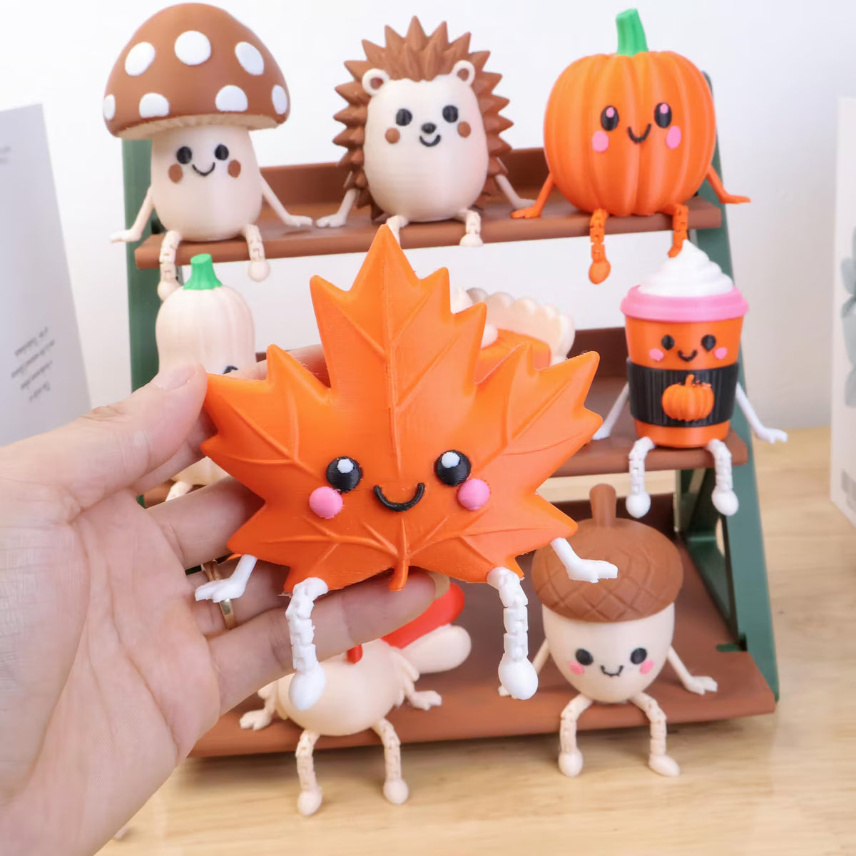 Flexi Thanksgiving Bundle STL Files, Articulated Fall Figures, 3D Printable Autumn Decor