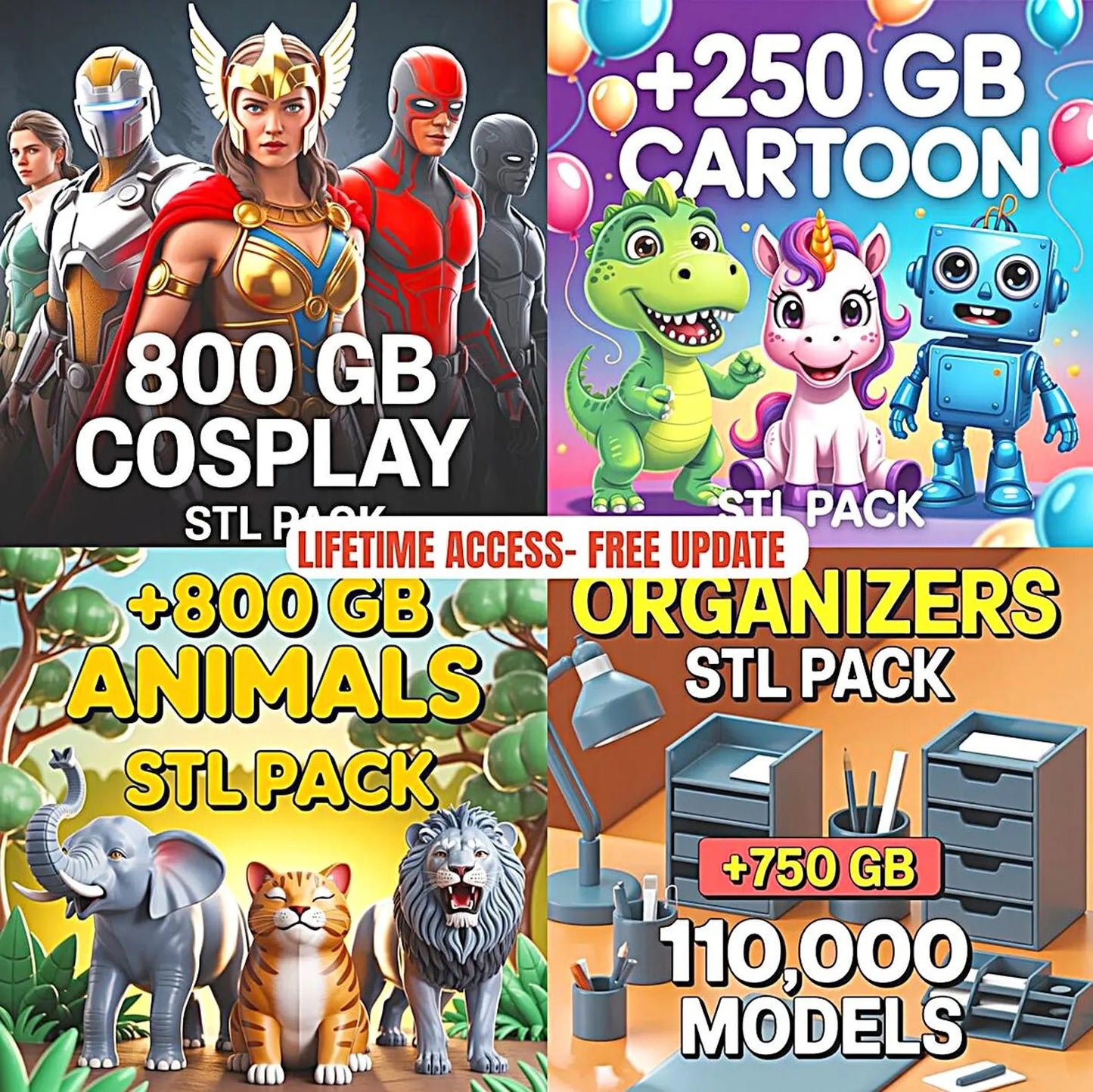 200TB STL Files Bundle – 200K+ Models, All Genres, Instant Download