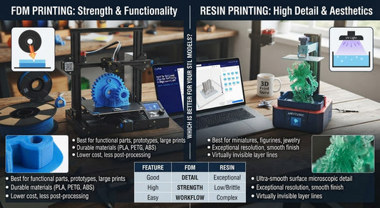 FDM vs Resin 3D Printing: Which Is Better for Your STL Models?