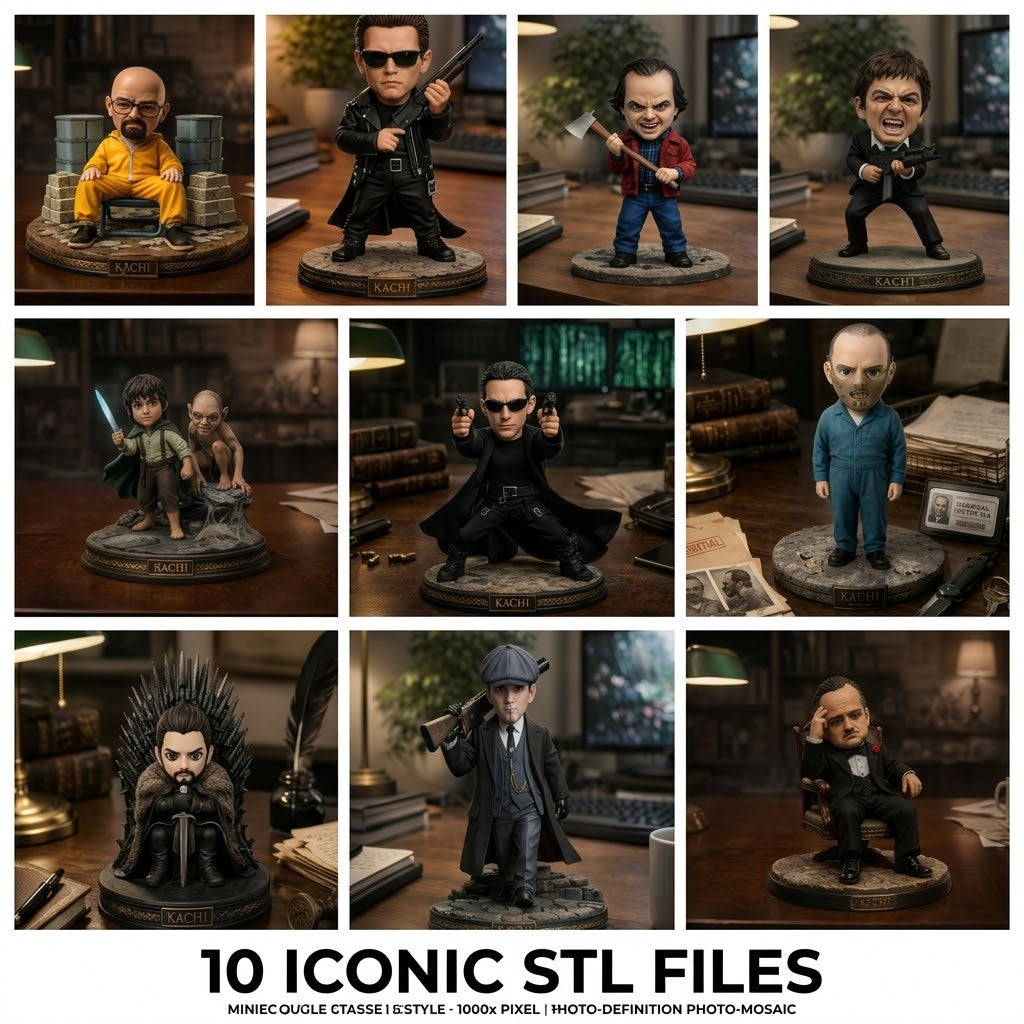 The Ultimate Legends Bundle: 10 Horror, Action & Fantasy Chibi STLs