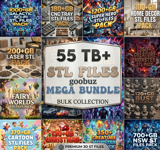 Massive 3D Print STL Files Collection | 25 Million+ 3D Printing Bundle