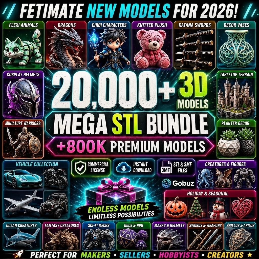 Ultimate STL Bundle | 20,000+ Printable Models for FDM & Resin Printers