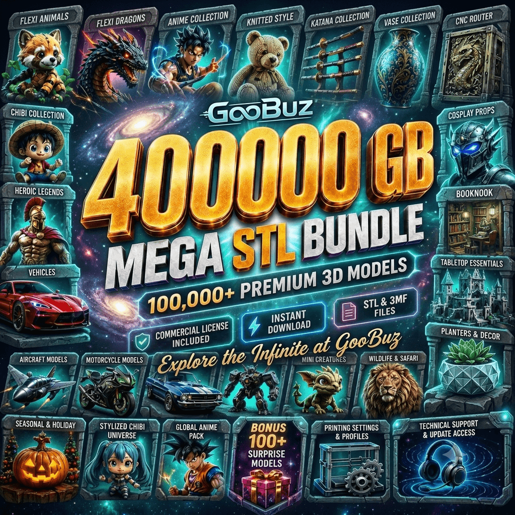 400TB+ Mega STL Bundle (50+ Categories & Commercial License)