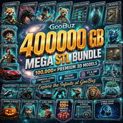 400TB+ Mega STL Bundle (50+ Categories & Commercial License)
