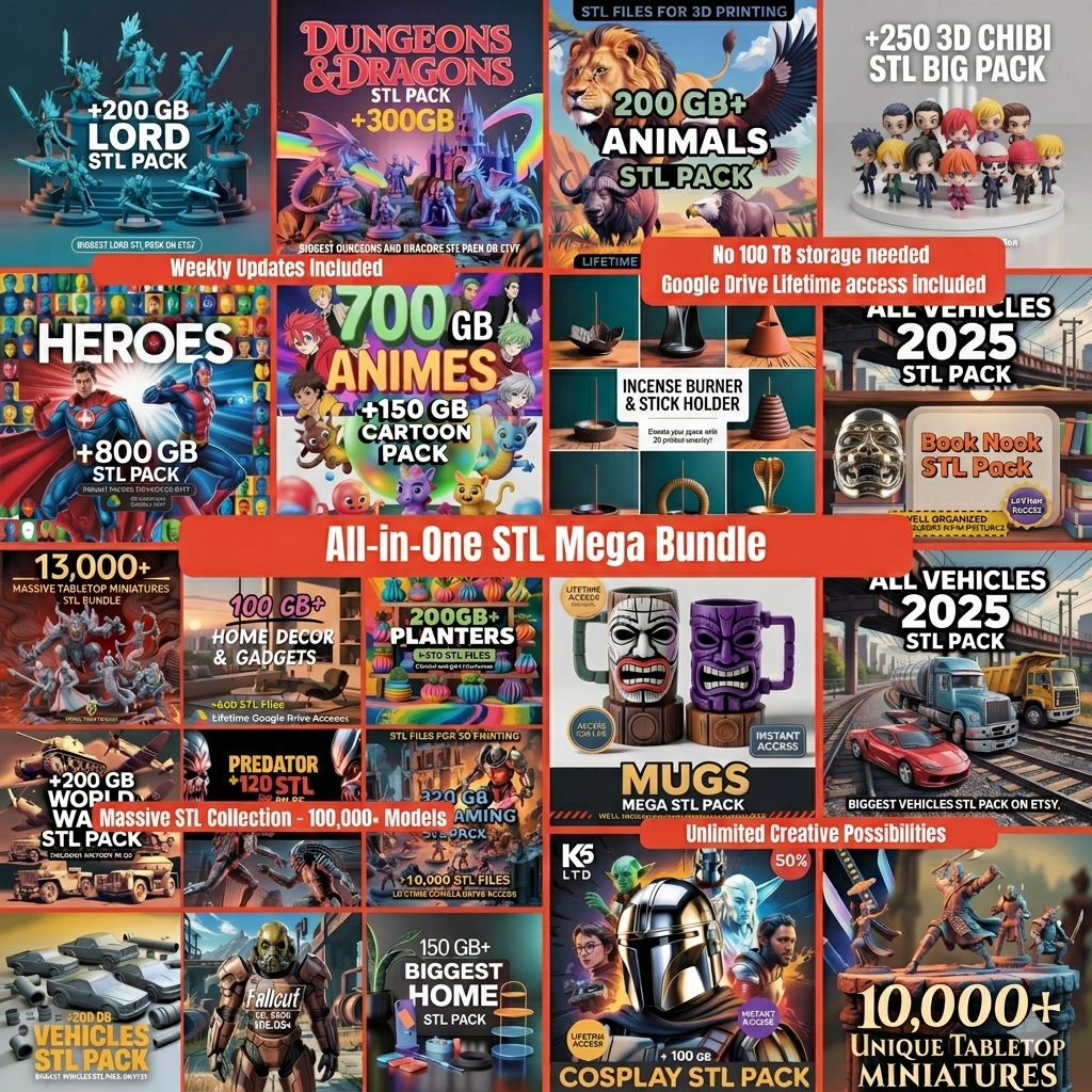 450,000+ Verified 3D Print Files | The 110TB Master Collection
