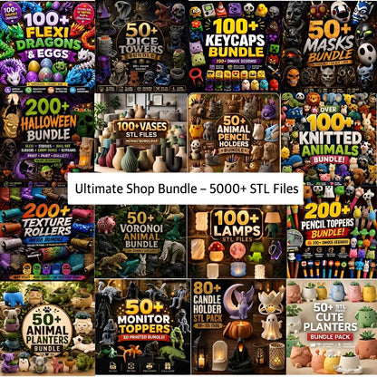 Ultimate Shop Bundle – 5000+ STL Files – Mega 3D Print Bundle – Commercial Use