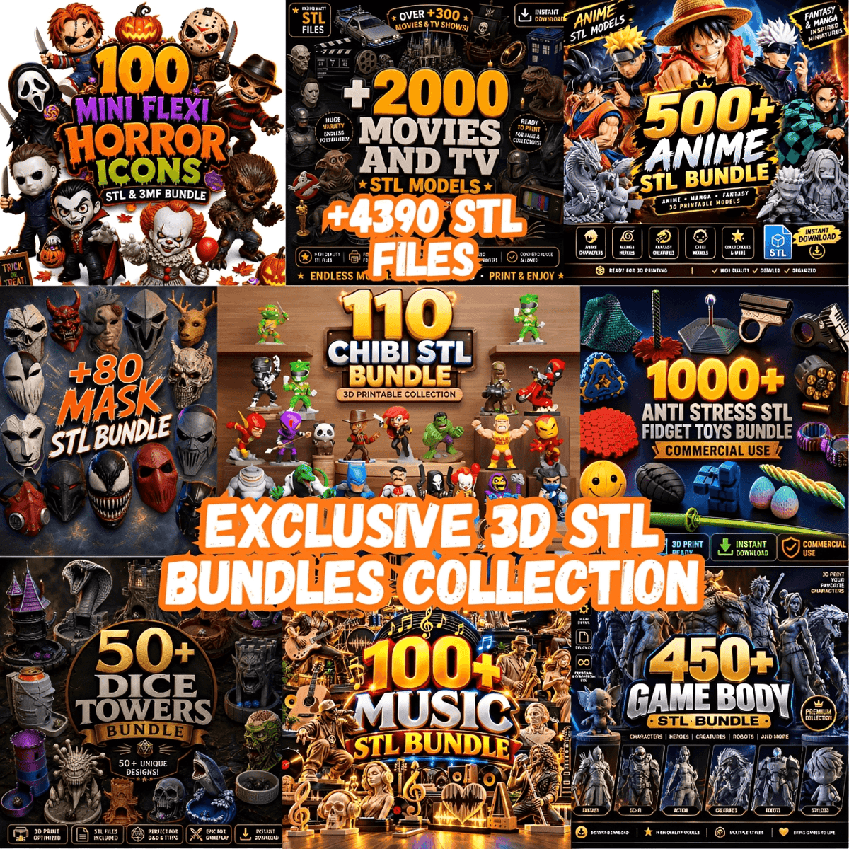 Exclusive 3D STL Bundles Mega Vault – 4,300+ Ready-to-Print Files