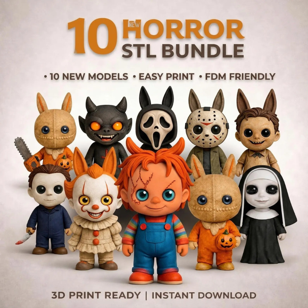 Elite Horror Chibi Bundle | 10 Signature Monster STL Figures