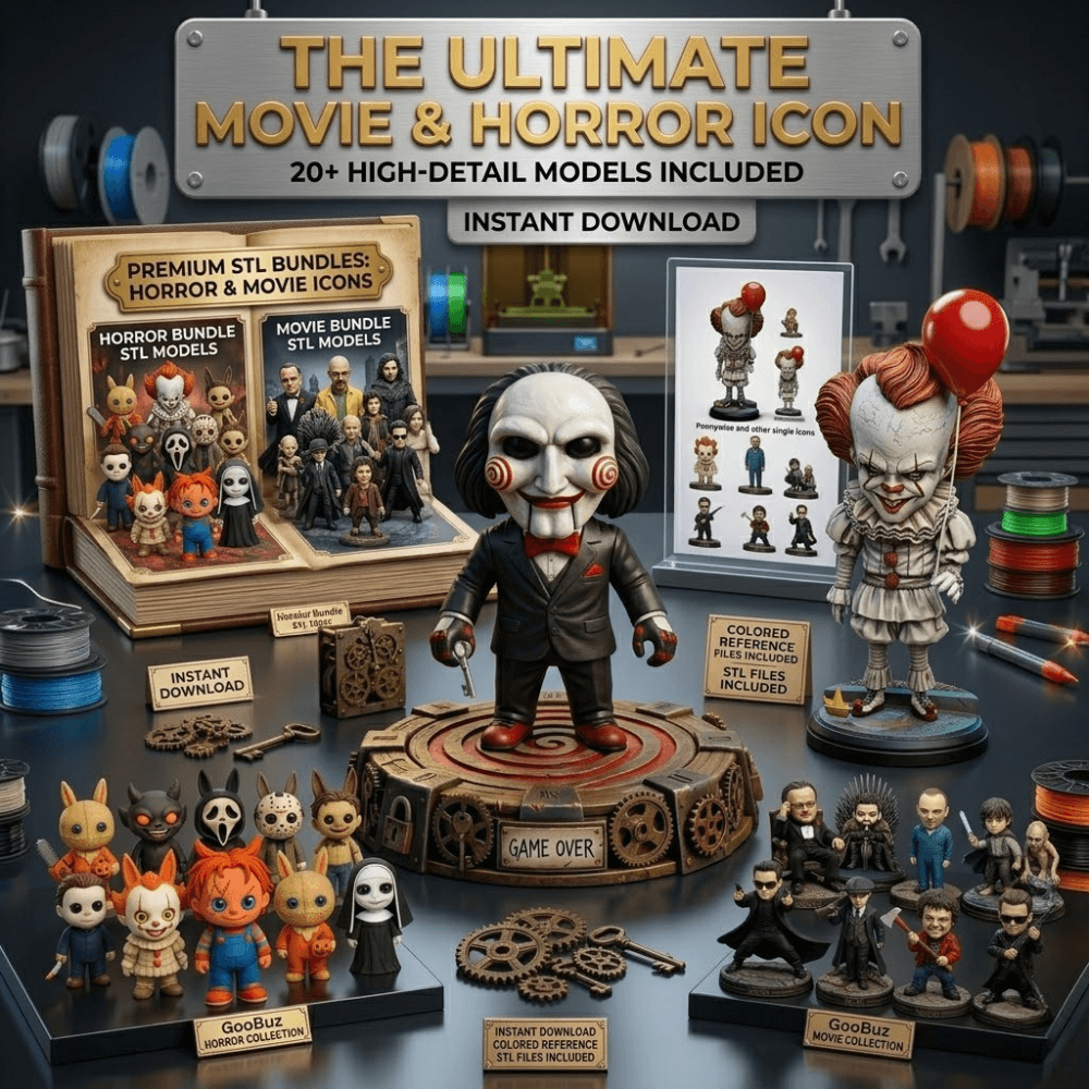 GooBuz Elite: The Total Legends & Horror Collection | Ultimate Chibi STL Library