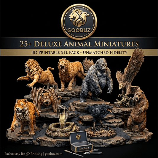 25+ Animal Miniature STL Bundle – Tabletop RPG Creature Files