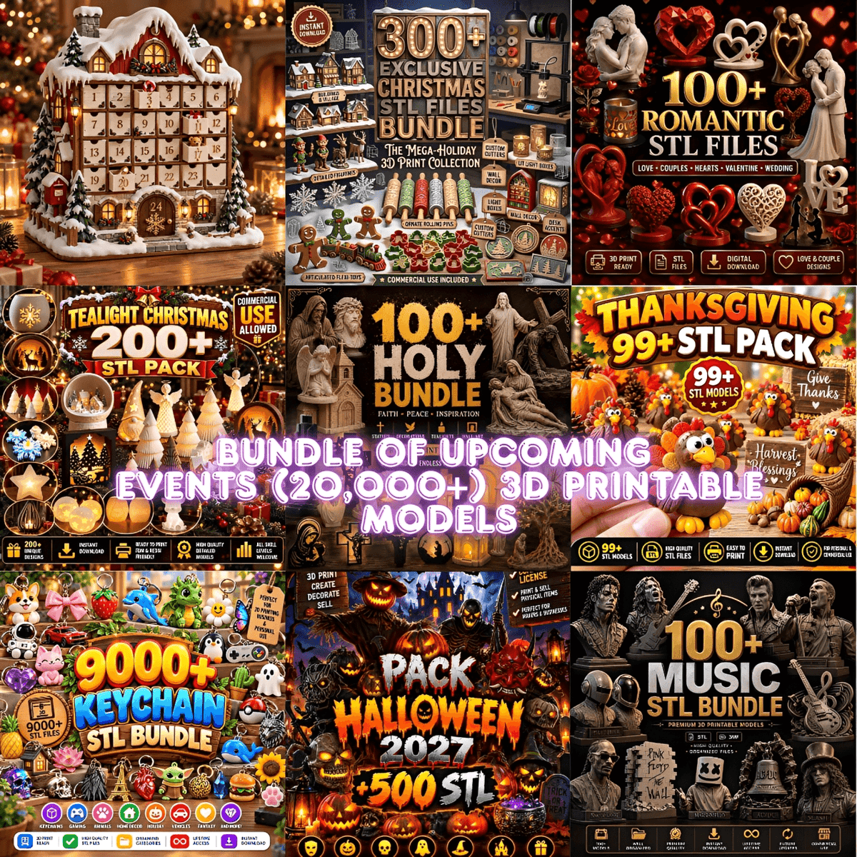 All-In-One Holiday & Event 3D Printing STL Collection (20,000+ Files)