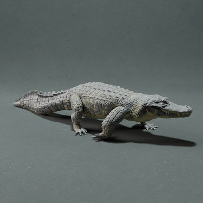 Crocodile STL Model Set for 3D Print, Realistic Reptile Sculpture, Digital Download Figurine