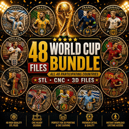 Ultimate 48-Country World Cup 3D Print Bundle (FDM & Resin Certified)