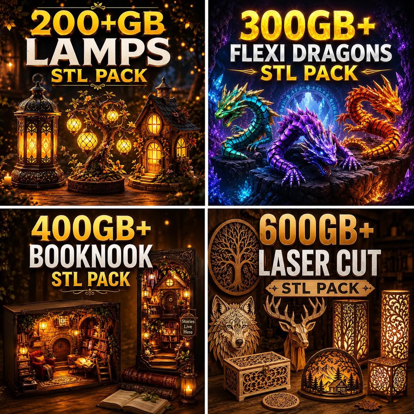 400TB+ Mega STL Bundle (50+ Categories & Commercial License)