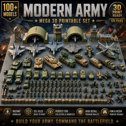 WW2 Mega Bundle: 400GB Military 3D Print Library | Tanks, Soldiers & Terrain STL Files