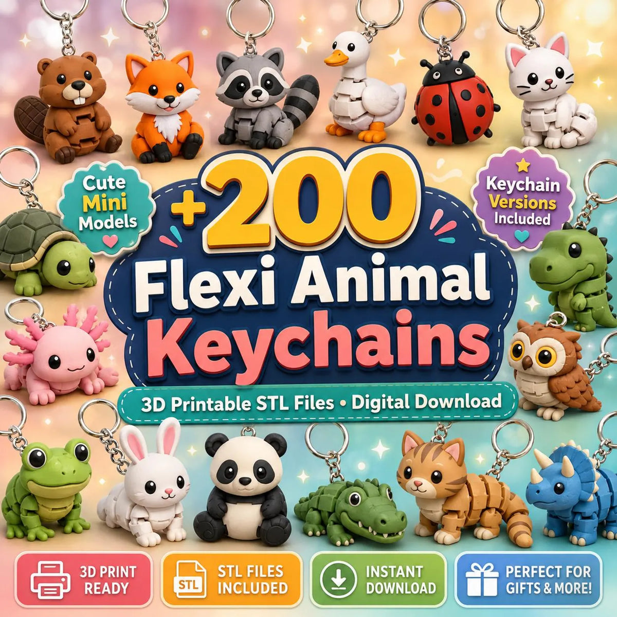 400TB +Mega STL Bundle, Flexi Animals, Dragons, Vehicles, Anime Figures, Props, 3D Print Files Collection