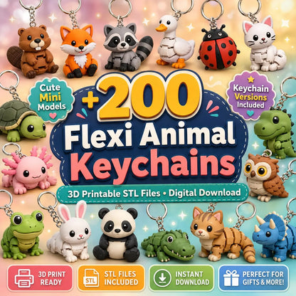 400TB +Mega STL Bundle, Flexi Animals, Dragons, Vehicles, Anime Figures, Props, 3D Print Files Collection