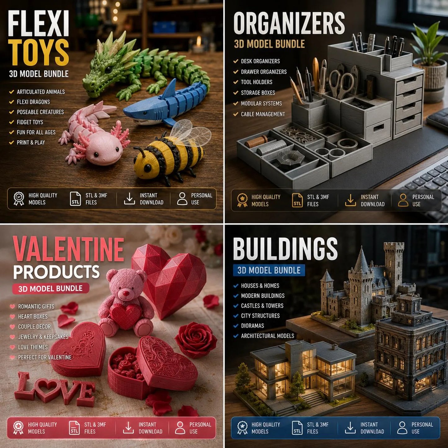 Ultimate 300TB STL Collection | 300,000+ 3D Print Files | Book Nooks, Planters, Vehicles & More