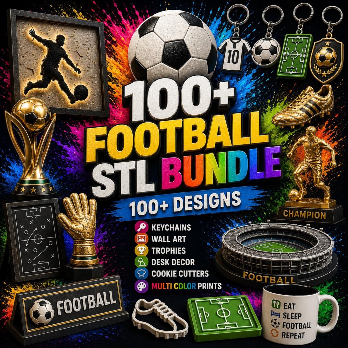 Ultimate 48-Country World Cup 3D Print Bundle (FDM & Resin Certified)