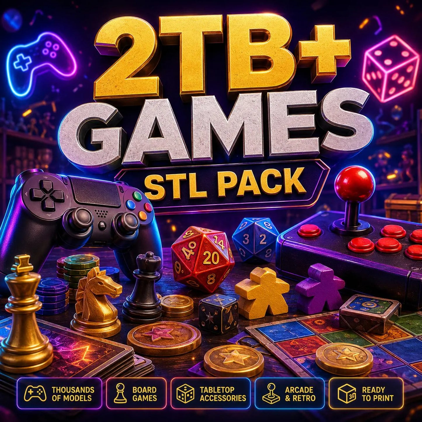400TB+ Mega STL Bundle (50+ Categories & Commercial License)
