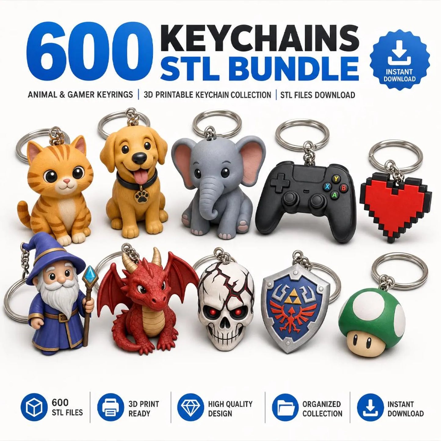 800TB+ Mega STL Bundle | 9,000,000+ 3D Print Files | Commercial Use