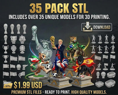 Ultimate 48-Country World Cup 3D Print Bundle (FDM & Resin Certified)