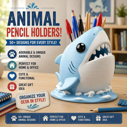 50+ Cute Animal Pencil Holder STLs – 3D Printable Desk Organizer Bundle