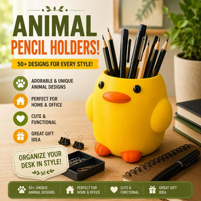 50+ Cute Animal Pencil Holder STLs – 3D Printable Desk Organizer Bundle