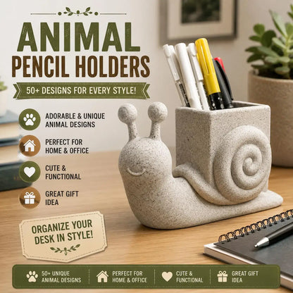 50+ Cute Animal Pencil Holder STLs – 3D Printable Desk Organizer Bundle