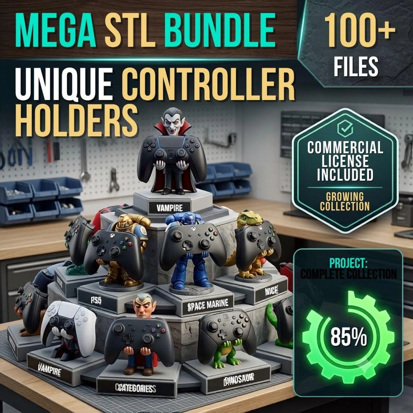 800TB+ Mega STL Bundle | 9,000,000+ 3D Print Files | Commercial Use