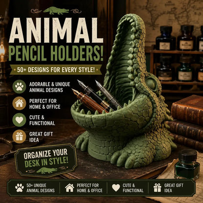 50+ Cute Animal Pencil Holder STLs – 3D Printable Desk Organizer Bundle