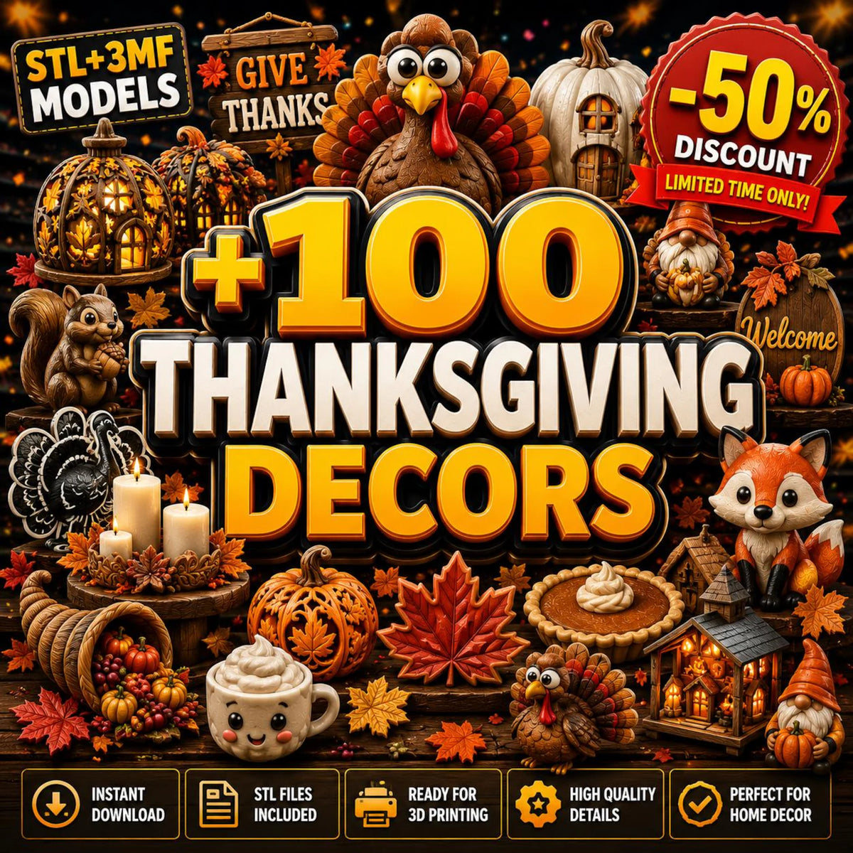 400TB +Mega STL Bundle, Flexi Animals, Dragons, Vehicles, Anime Figures, Props, 3D Print Files Collection