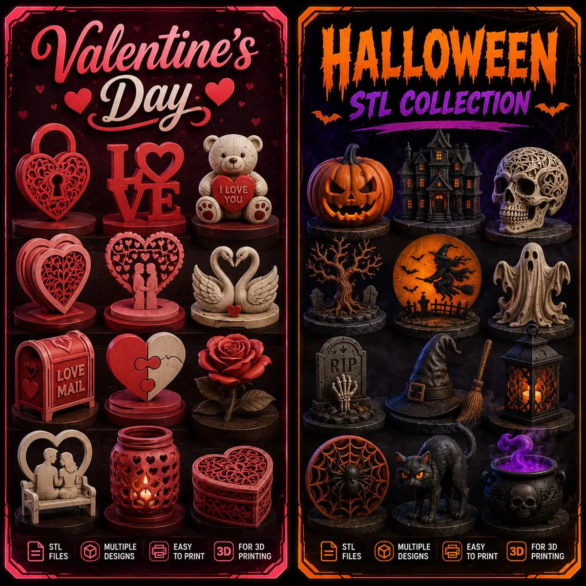 400TB +Mega STL Bundle, Flexi Animals, Dragons, Vehicles, Anime Figures, Props, 3D Print Files Collection