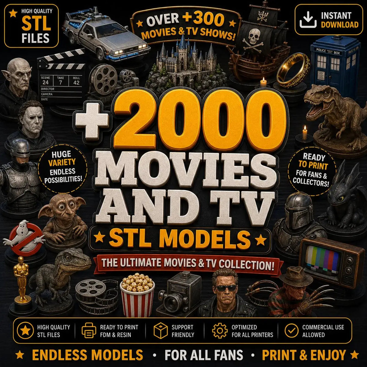Exclusive 3D STL Bundles Mega Vault – 4,300+ Ready-to-Print Files