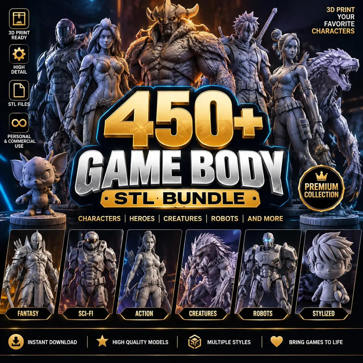 Exclusive 3D STL Bundles Mega Vault – 4,300+ Ready-to-Print Files