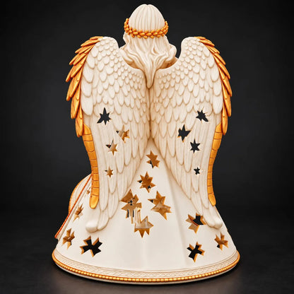 Christmas Guardian Angel Figurine | Lucky Charm Tea Light | 3D STL File - Digital Download