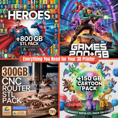 450,000+ Verified 3D Print Files | The 110TB Master Collection