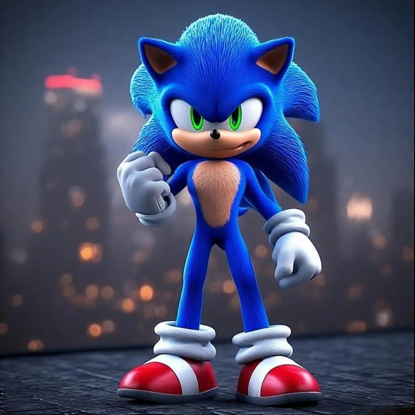 Super Sega Hedgehog Demon Hunter Figure Warrior Model STL File 3D Print