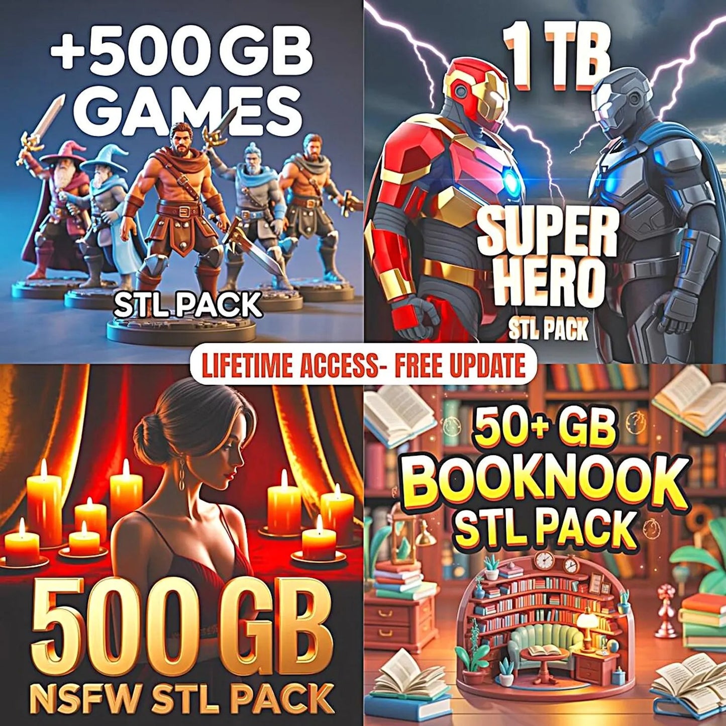 200TB STL Files Bundle – 200K+ Models, All Genres, Instant Download