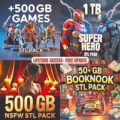 200TB STL Files Bundle – 200K+ Models, All Genres, Instant Download