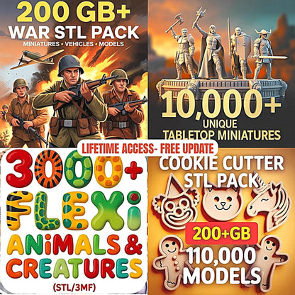 200TB STL Files Bundle – 200K+ Models, All Genres, Instant Download
