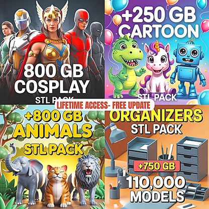 200TB STL Files Bundle – 200K+ Models, All Genres, Instant Download