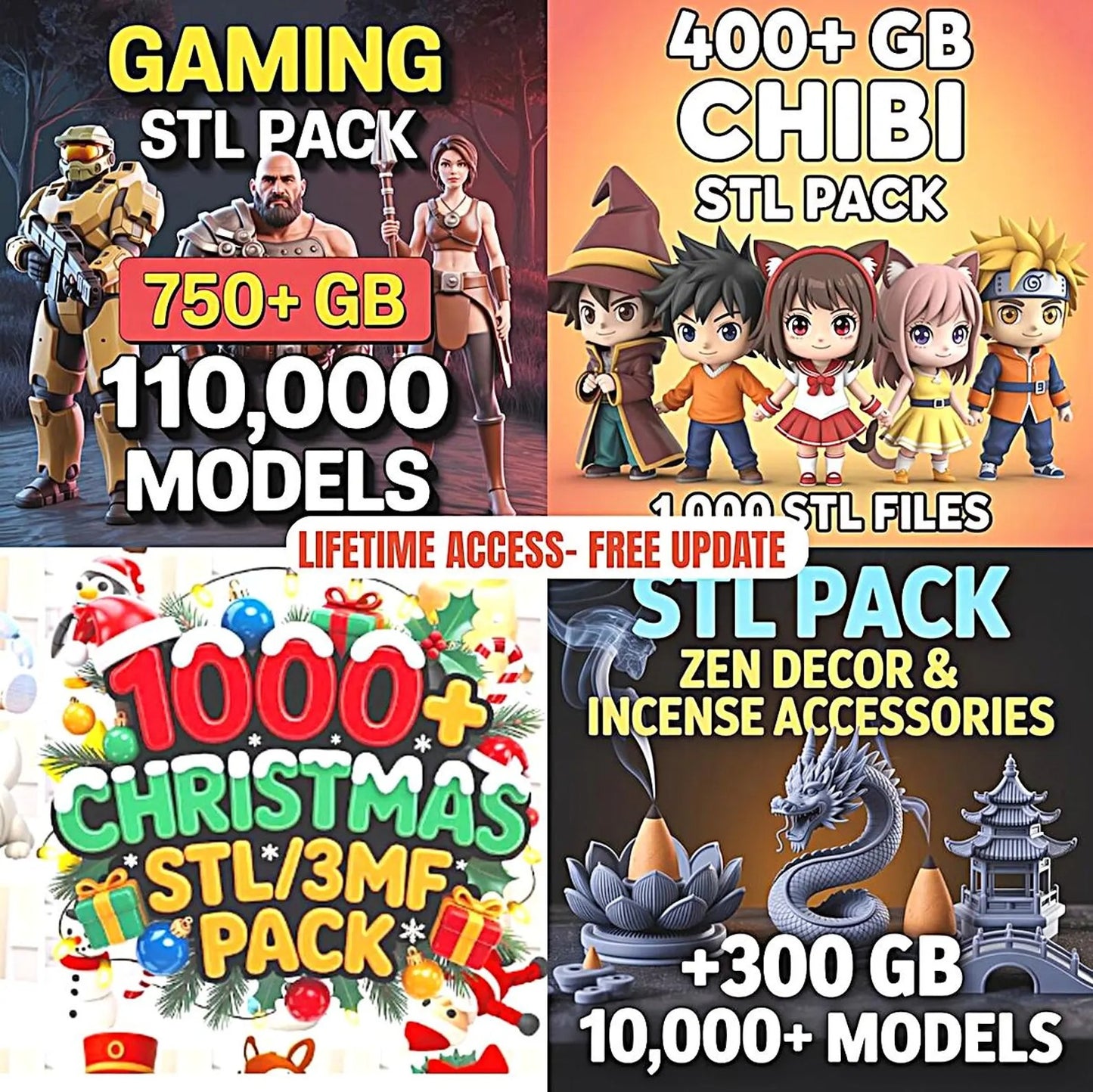 200TB STL Files Bundle – 200K+ Models, All Genres, Instant Download