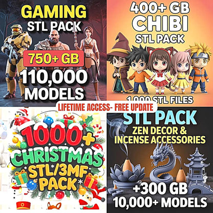 200TB STL Files Bundle – 200K+ Models, All Genres, Instant Download