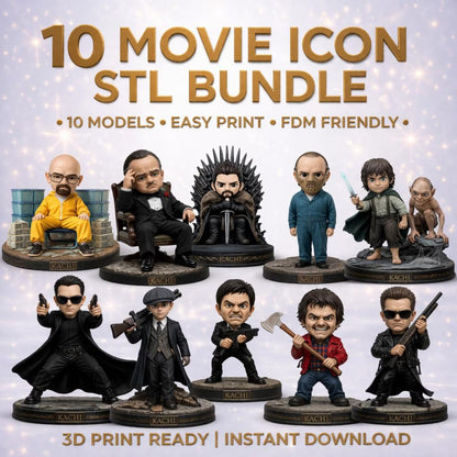 The Ultimate Legends Bundle: 10 Horror, Action & Fantasy Chibi STLs