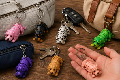 150+ Flexi Dog Keychain STL Bundle - Articulated Baby Puppy 3D Print Files